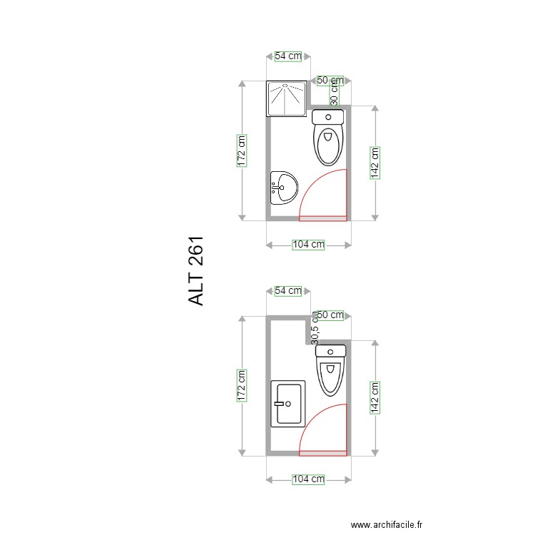 ASEO CARLOS. Plan de 2 pièces et 3 m2