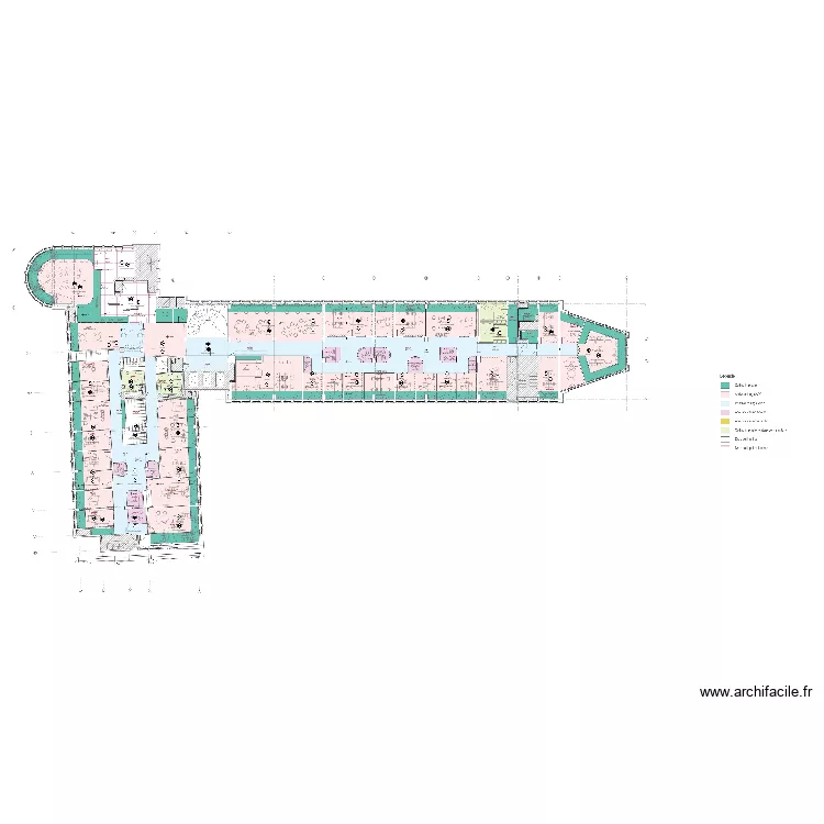 Imp&eacute;ratrice 4&egrave;me &eacute;tage (cegelec) faux plafond et faux plancher. Plan de 