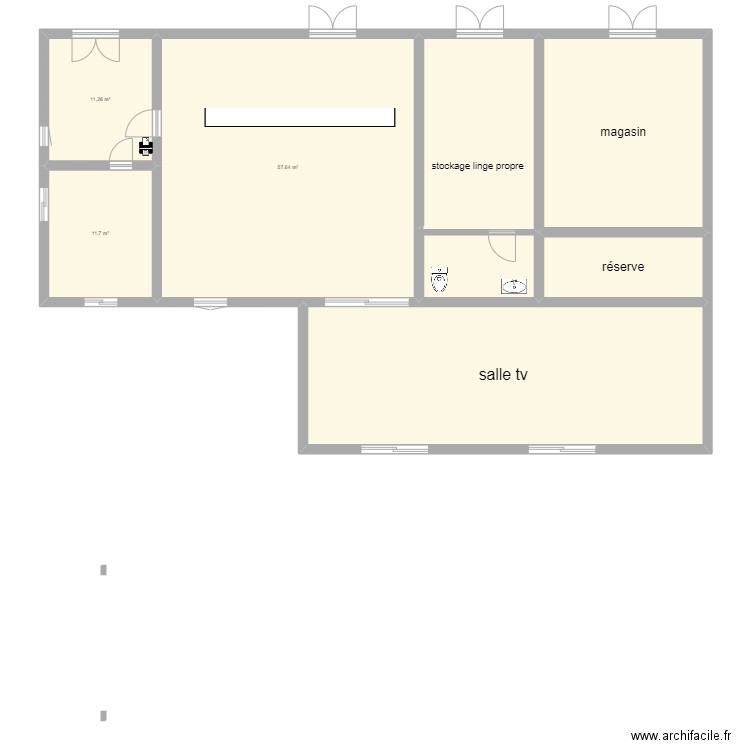réception . Plan de 0 pièce et 0 m2