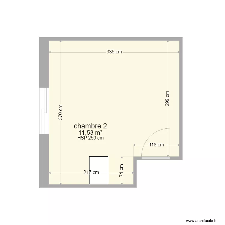 chambre 2f. Plan de 