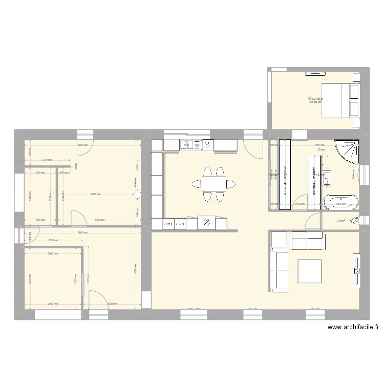 RDC marnay 80 nouveau cuisine. Plan de 0 pièce et 0 m2