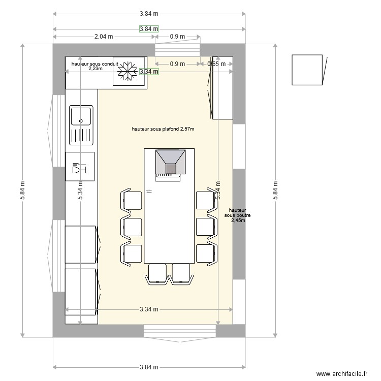 cuisine st crepin v2. Plan de 0 pièce et 0 m2