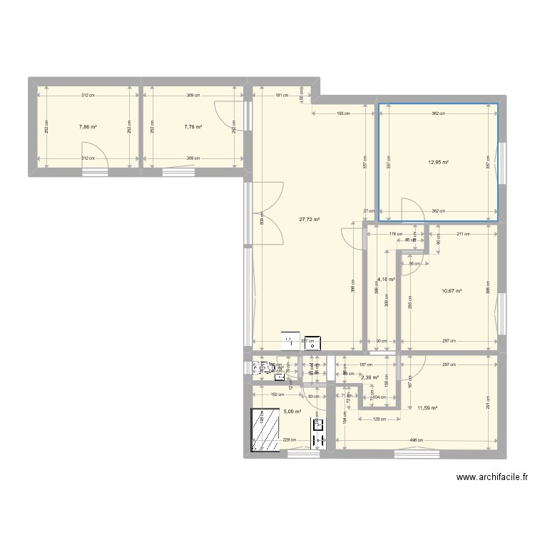 plan2appenti. Plan de 10 pièces et 91 m2