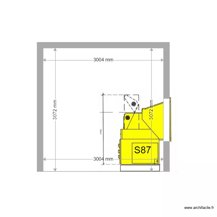 COUPE PROJET ARLES REPUBLIQUE S87. Plan de 
