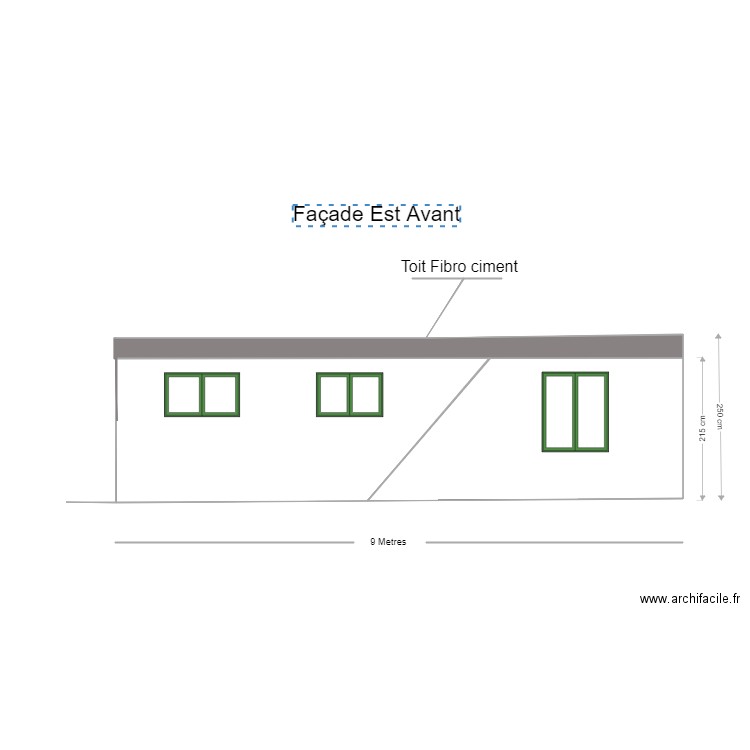 Façade EST Avant. Plan de 0 pièce et 0 m2