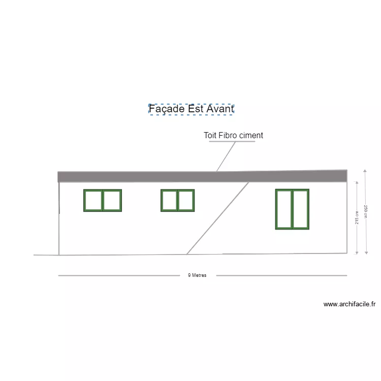 Fa&ccedil;ade EST Avant. Plan de 