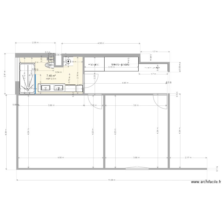 Chambre bureau 1. Plan de 0 pièce et 0 m2