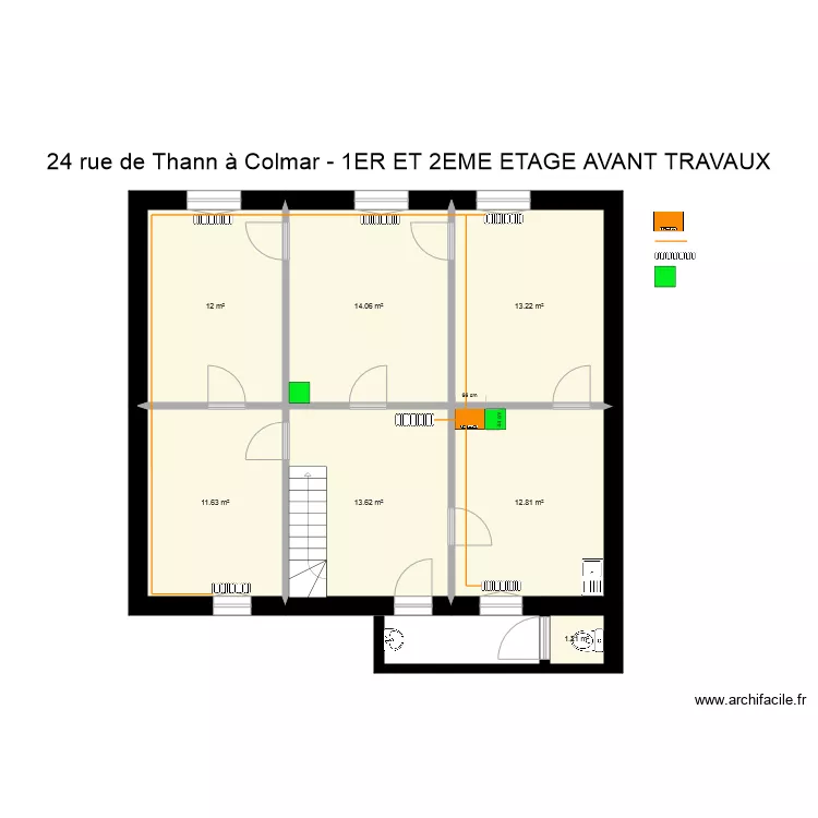 24 COLMAR 1ER ETAGE AVANT. Plan de 