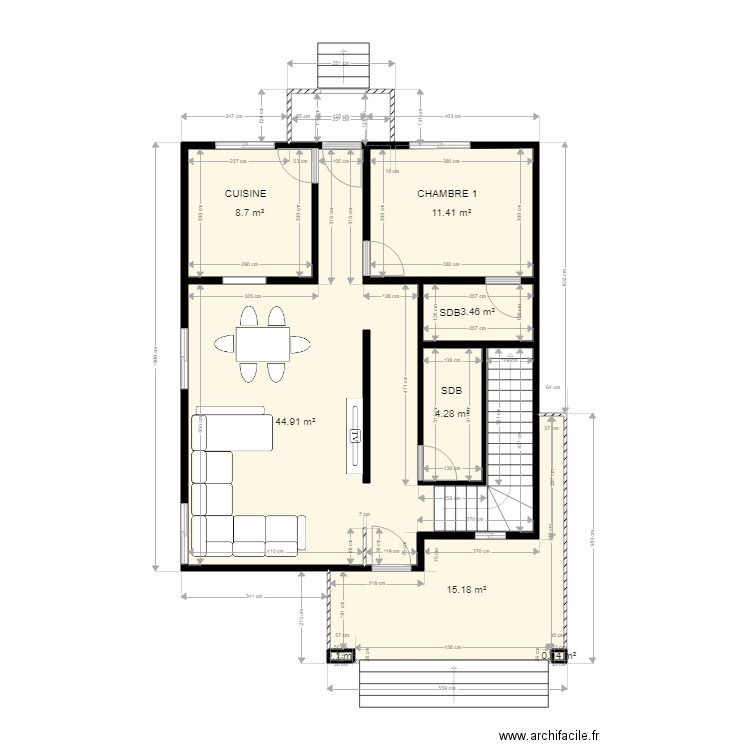 DUPLE ETAGE B1. Plan de 0 pièce et 0 m2