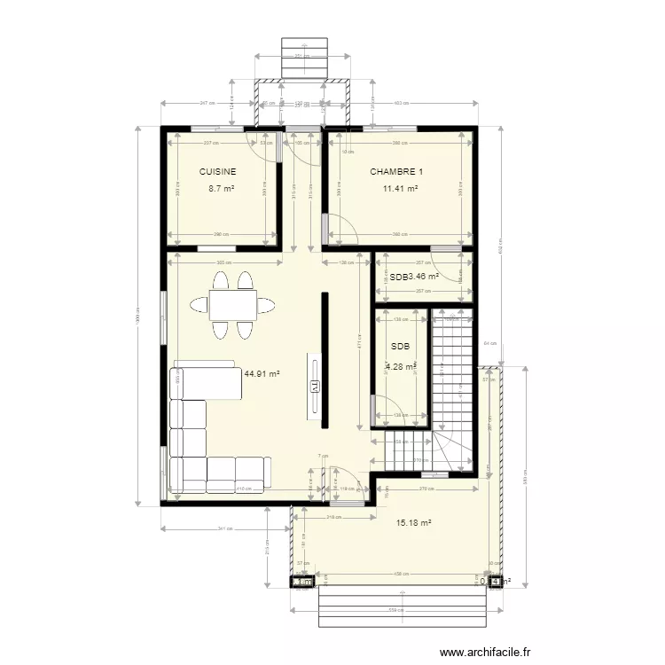DUPLE ETAGE B1. Plan de DUPLE ETAGE B1. Plan de