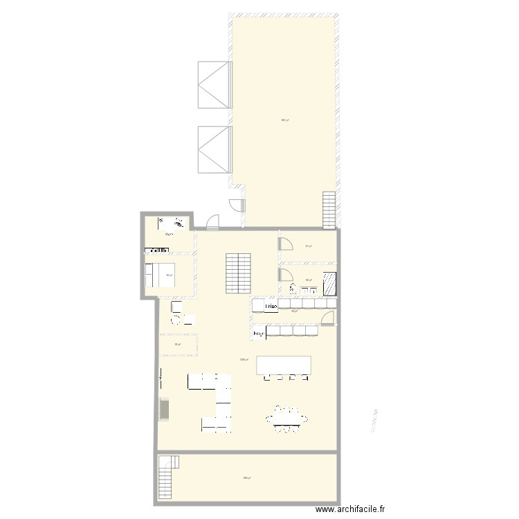 1er escalier centrale 47 pied France. Plan de 0 pièce et 0 m2