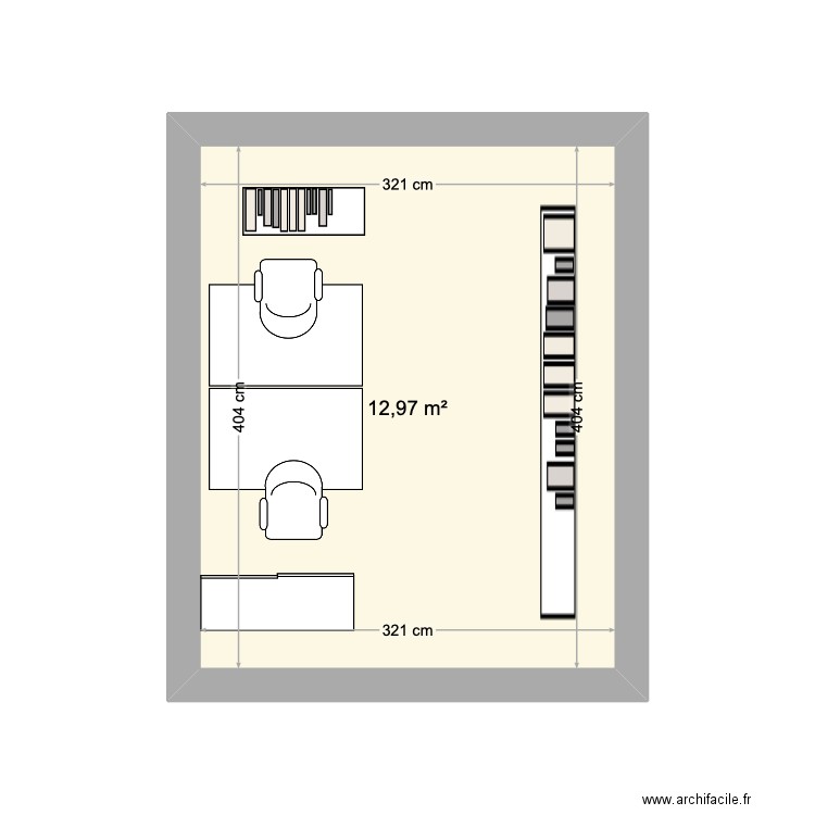 Bureau. Plan de 0 pièce et 0 m2