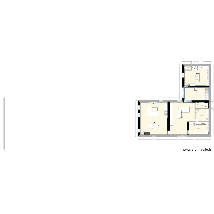 Maison Marigny - RDC V3. Plan de 7 pièces et 163 m2