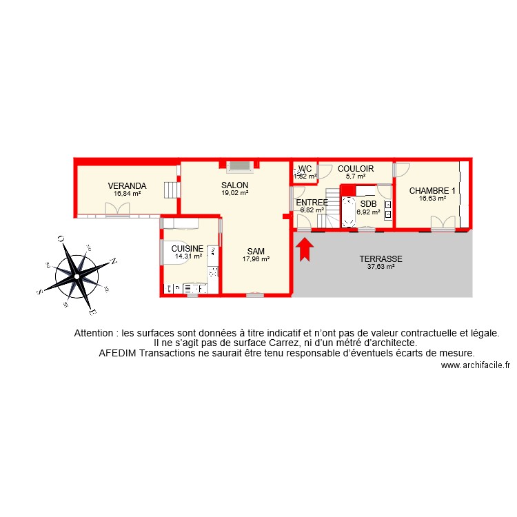 BI 7086 RDC. Plan de 0 pièce et 0 m2