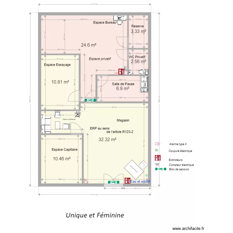 unique et f&eacute;minine 5. Plan de 