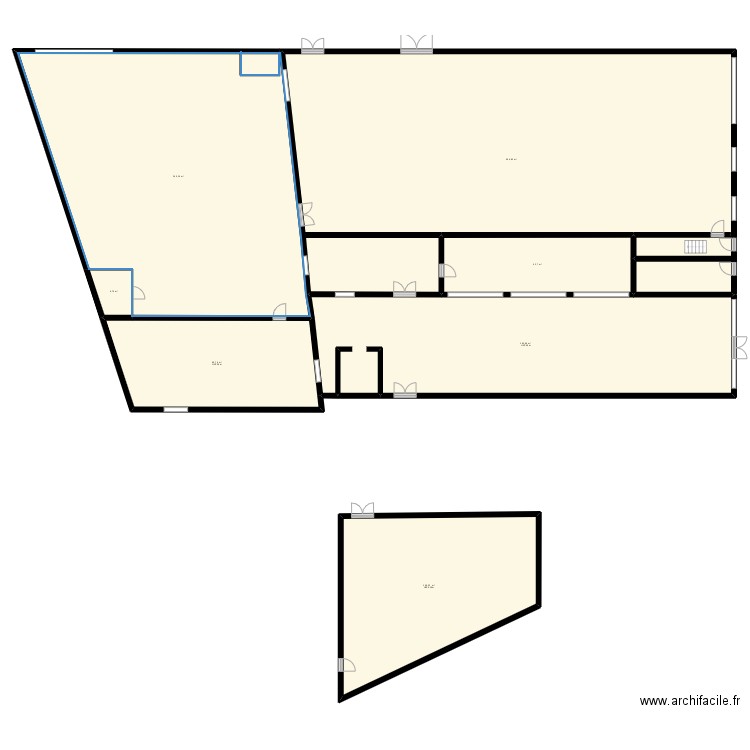 Alu CRSA. Plan de 7 pièces et 1000 m2