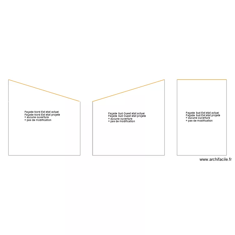 NIORT 13 Bis Garage façades NE SE SO. Plan de NIORT 13 Bis Garage façades NE SE SO. Plan de