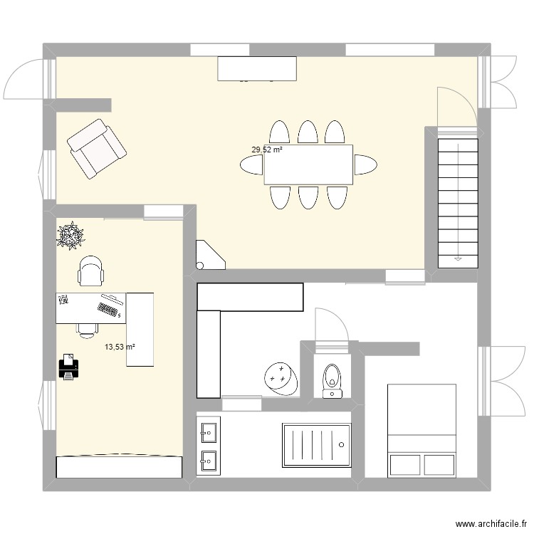 etage extension. Plan de 0 pièce et 0 m2