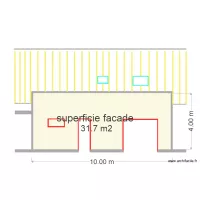 superficie facade devant 