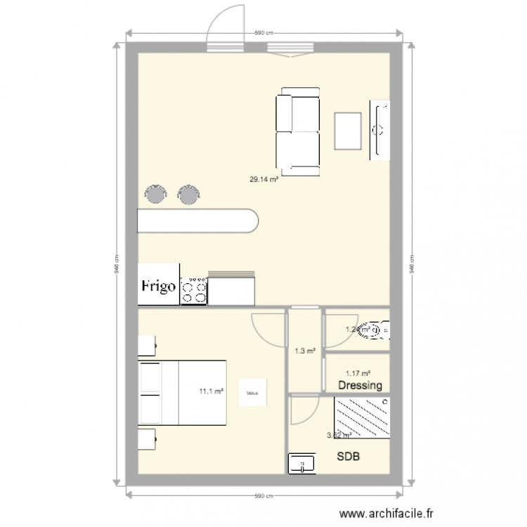 baran. Plan de 0 pièce et 0 m2