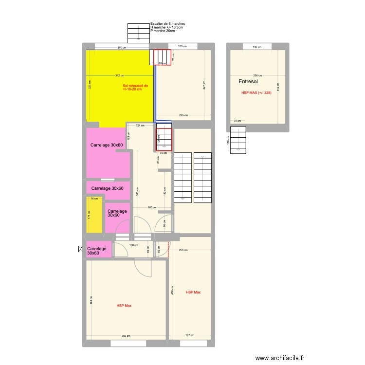 Construction Banning 21 Rez 1 SOLS. Plan de 9 pièces et 80 m2