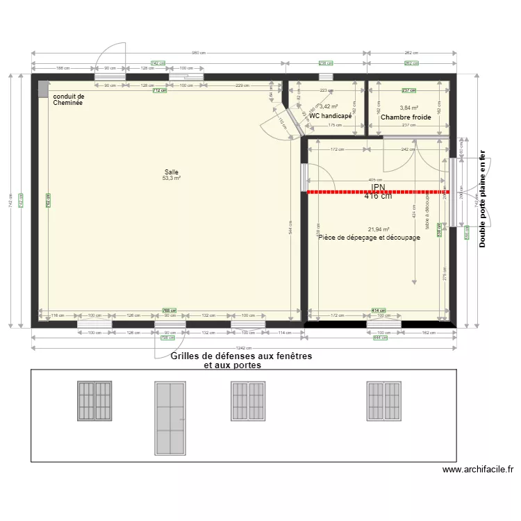 Plan Pavillon de chasse. Plan de Plan Pavillon de chasse. Plan de