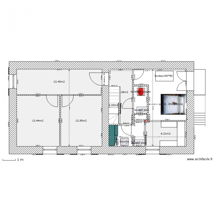 etage. Plan de 0 pièce et 0 m2