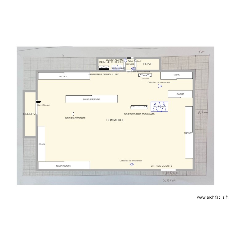 EPICERIE ARMAND  INTRUSION . Plan de 0 pièce et 0 m2