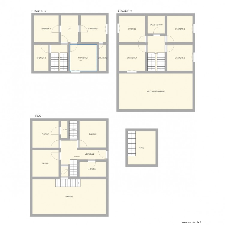 BERNARD. Plan de 0 pièce et 0 m2