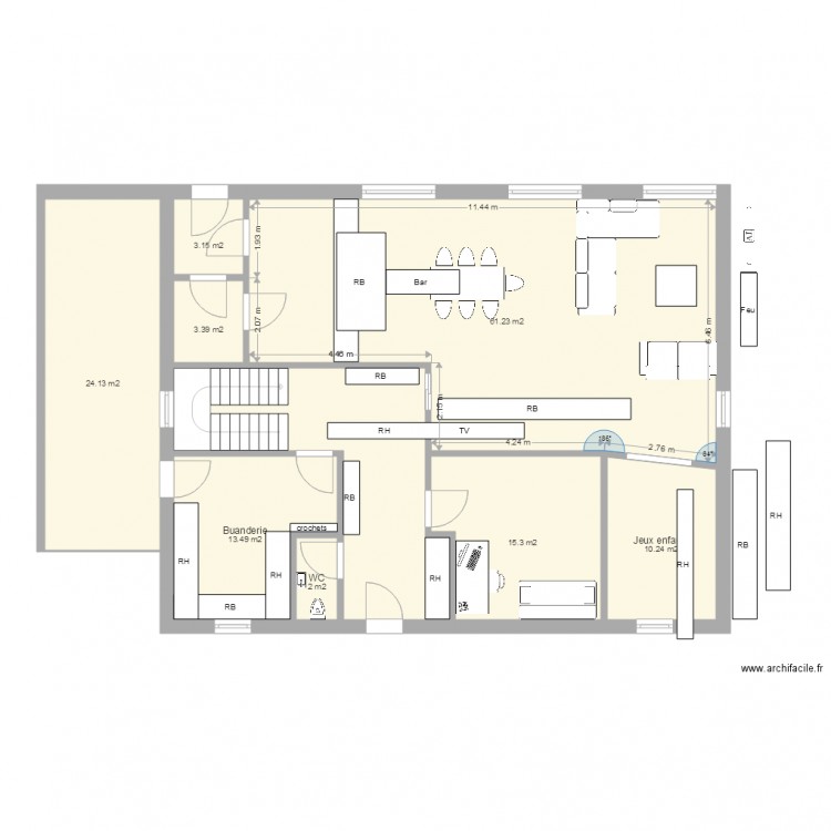 Maison RDC 19 Yves pizza. Plan de 0 pièce et 0 m2