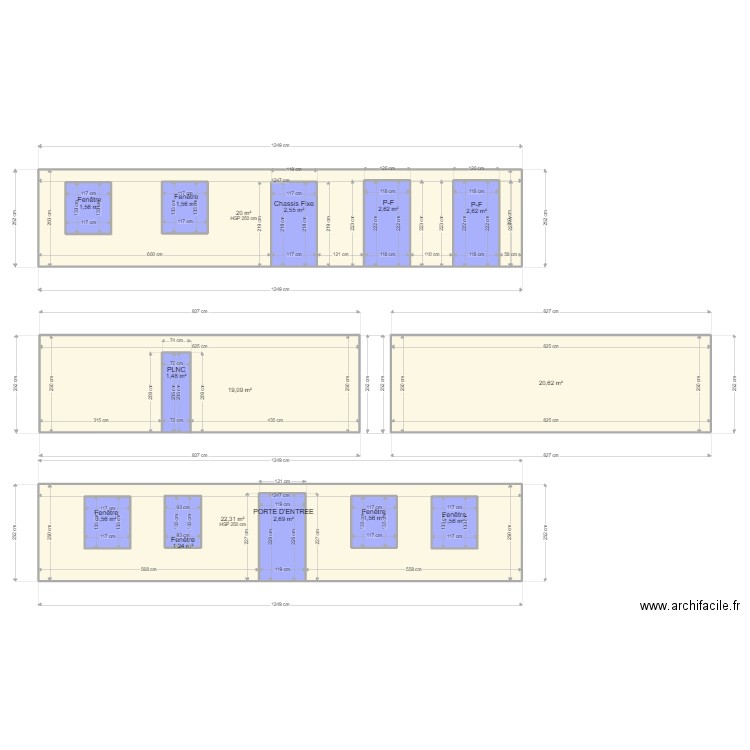 LABOURET-102. Plan de 15 pièces et 112 m2