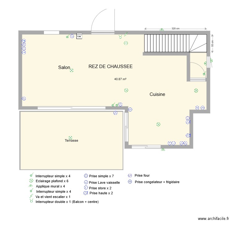 LE GRAND BLEU ELECTRICITE. Plan de 0 pièce et 0 m2