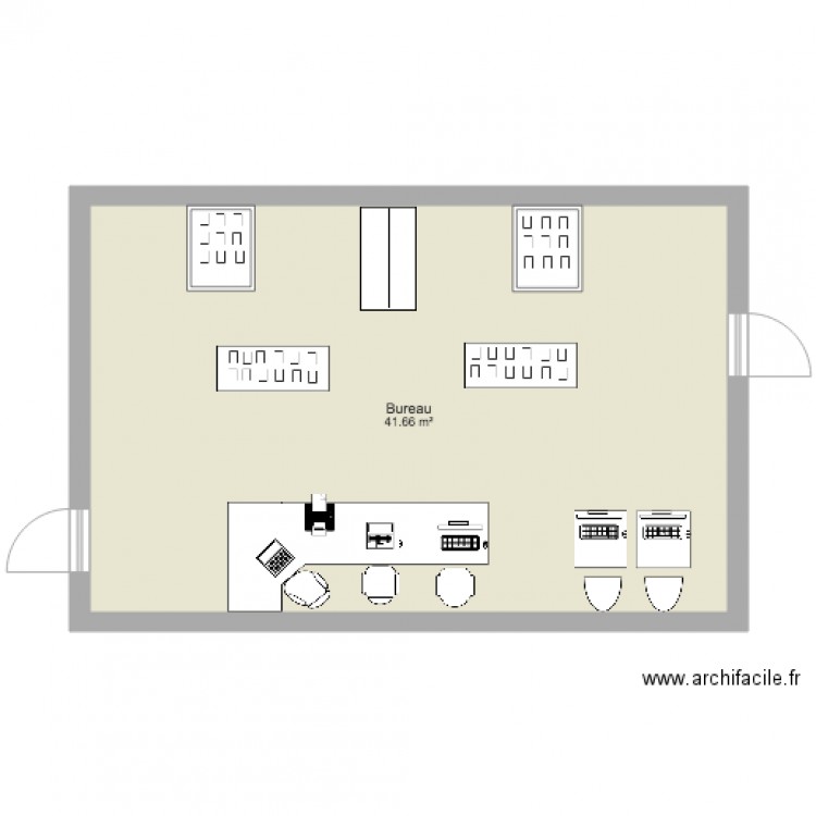 Bureau Mégaphone. Plan de 0 pièce et 0 m2