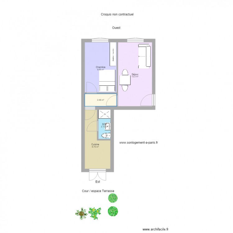 Boursault. Plan de 0 pièce et 0 m2