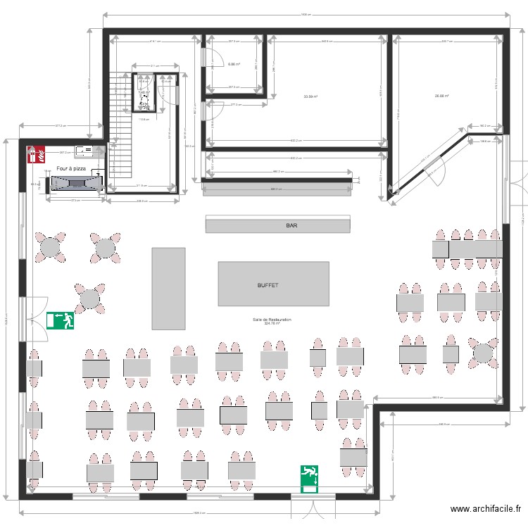 AMNEVILLE CAFE PARIS. Plan de 0 pièce et 0 m2