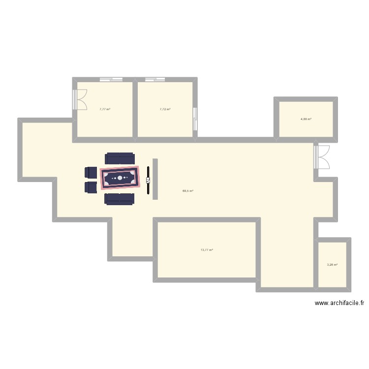 housemoderna. Plan de 6 pièces et 106 m2