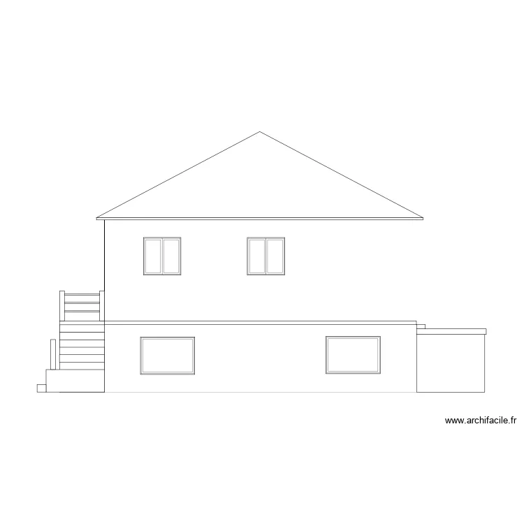 PLAN FACADE EXISTANT DROIT FERNANDES. Plan de 