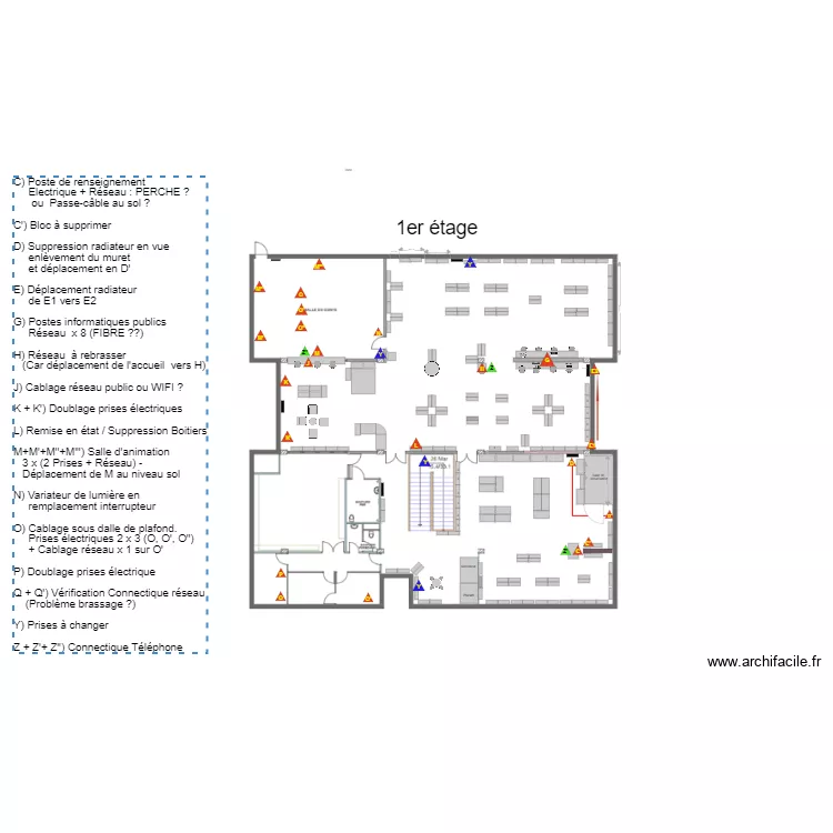 1er ETAGE V3 Cablage. Plan de 1er ETAGE V3 Cablage. Plan de