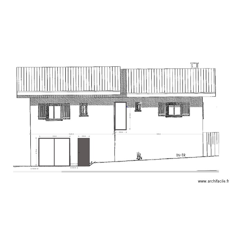 Plan Facade Nord Projet 2. Plan de 0 pièce et 0 m2