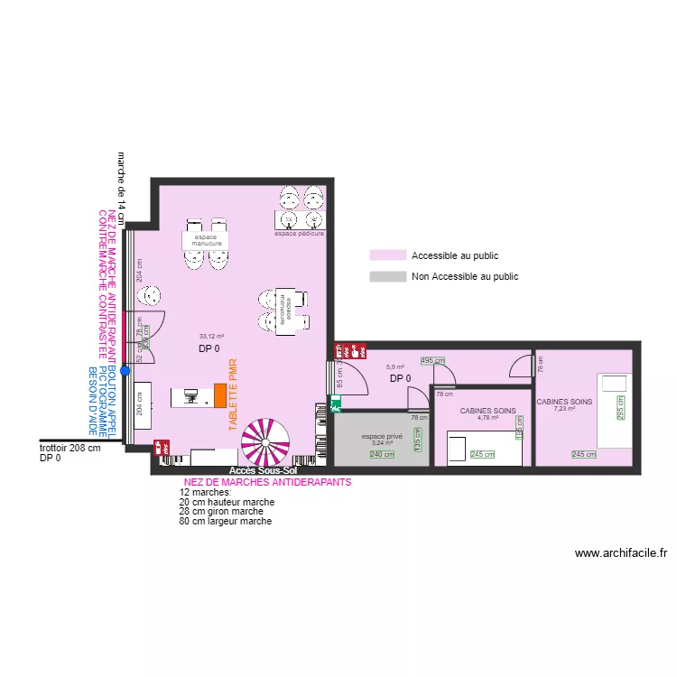 IVANKA SPA RDC APRES TRAVAUX. Plan de IVANKA SPA RDC APRES TRAVAUX. Plan de