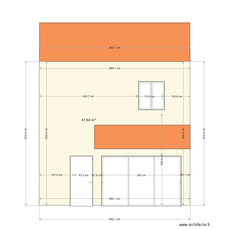 façade sud futur. Plan de 0 pièce et 0 m2