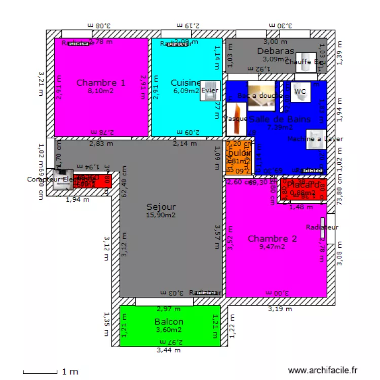 Appartement Severine  4. Plan de 