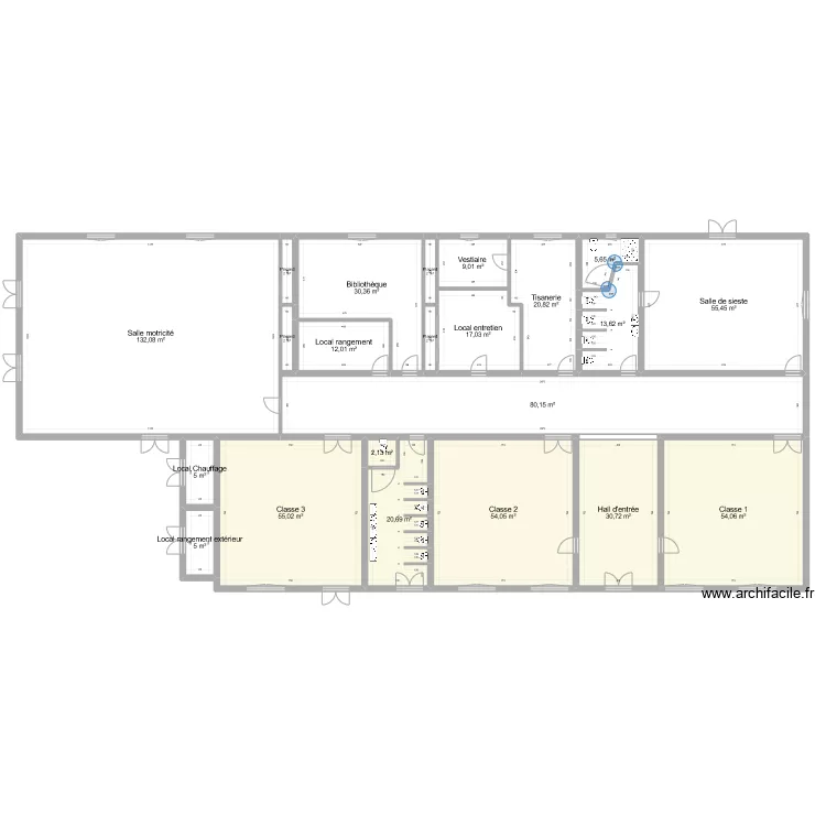 Ecole maternelle. Plan de 