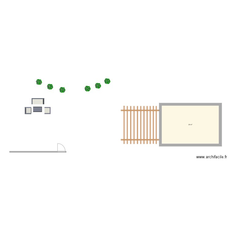 jardin club plage. Plan de 0 pièce et 0 m2