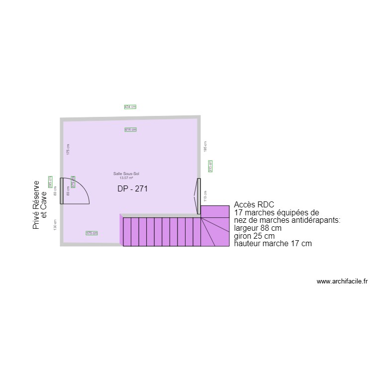 L ESCALE GOURMANDE SOUS SOL AVANT TRAVAUX. Plan de 0 pièce et 0 m2