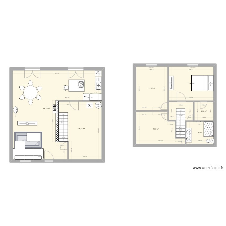 maison. Plan de 8 pièces et 110 m2