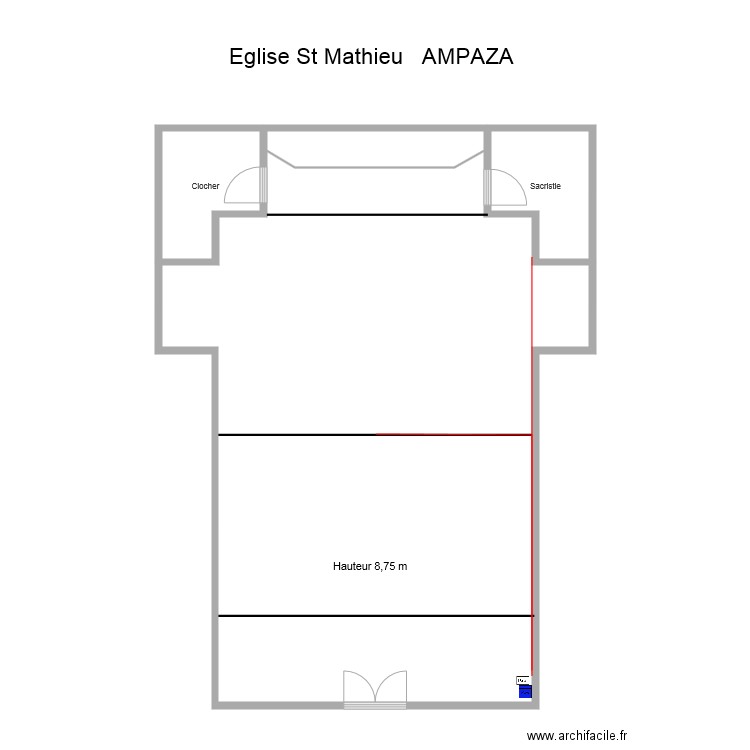 Eglise St Mathieu  AMPAZA. Plan de 0 pièce et 0 m2