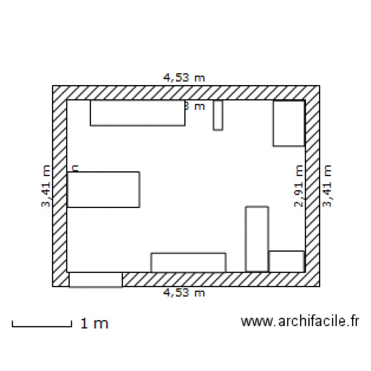 bureau. Plan de 0 pièce et 0 m2