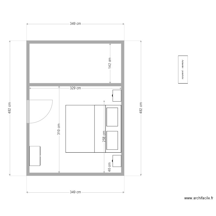 chambre1. Plan de 0 pièce et 0 m2