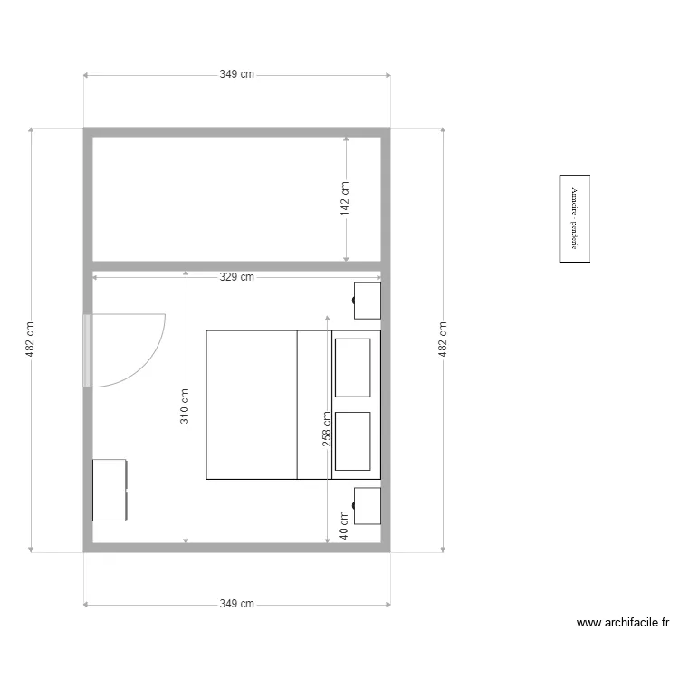 chambre1. Plan de 